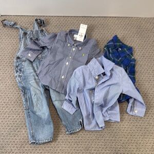 Boys' Shirt and Overalls Set
